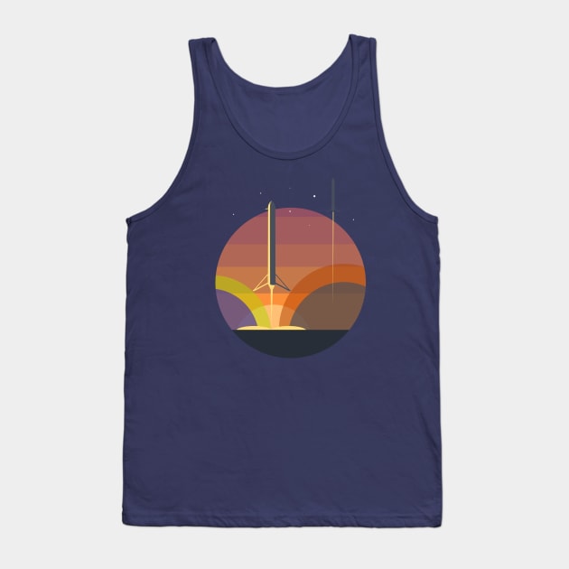 Falcon 9 heavy launch v.2 Tank Top by Zakaria Azis